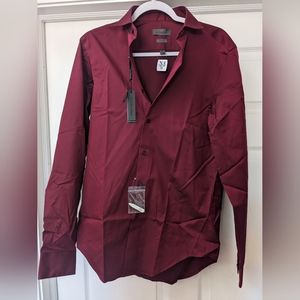 Men's Calvin Klein Red Button Down Shirt New with Tags Size 15 34/35 Slim fit